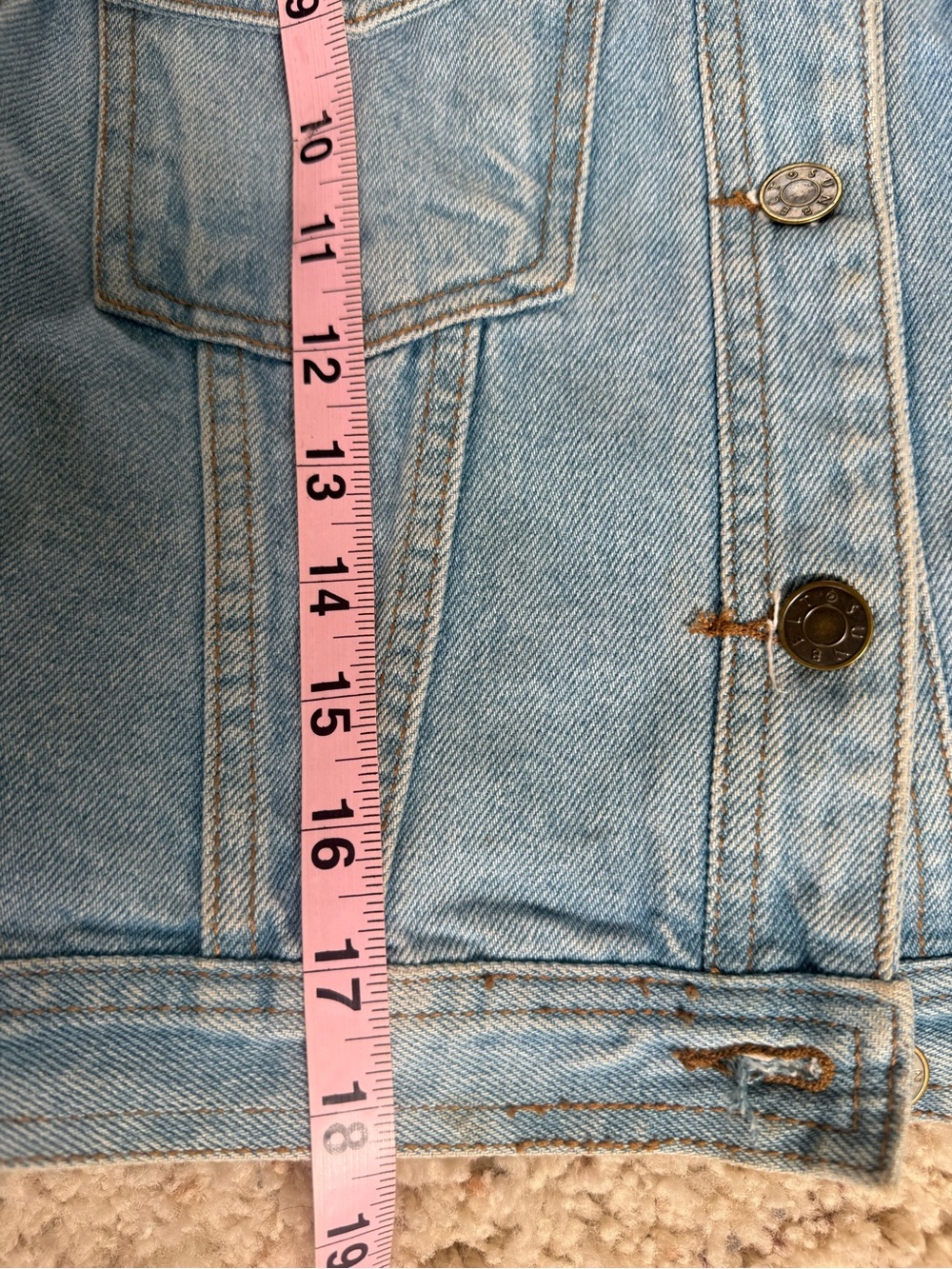 Y2K Sun Belt Denim Vest Small Light Wash Scottsdale Horse Embroidered Biker - Picture 8 of 10